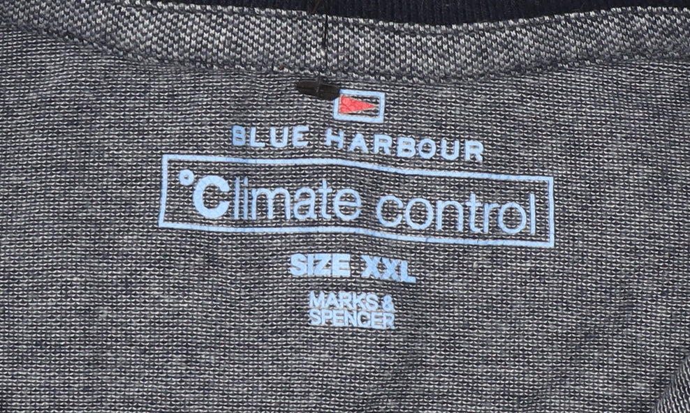 Marks & Spencer Men's Blue Polo Shirt 2XL