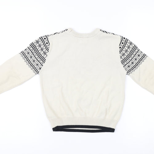 Cat & Jack Boys Beige Fair Isle XS Pullover Jumper