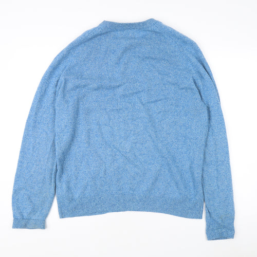 Marks and Spencer Men's Blue Wool Jumper L