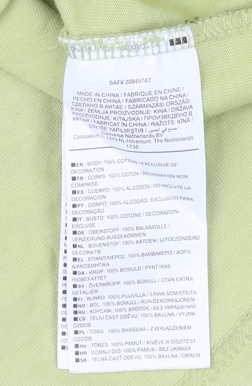 Converse Men's Green Crew Neck T-Shirt Size M