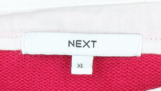 Next Women's Pink XL Button Accent Knit Jumper