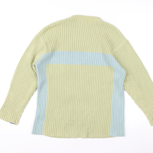 Quiksilver Boys Green Pullover Jumper - Size 14, Colourblock