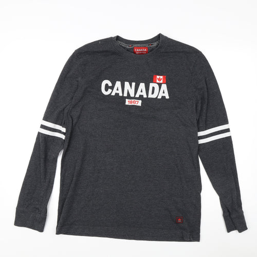 Canada Athletics Men's Grey Long Sleeve T-Shirt - L