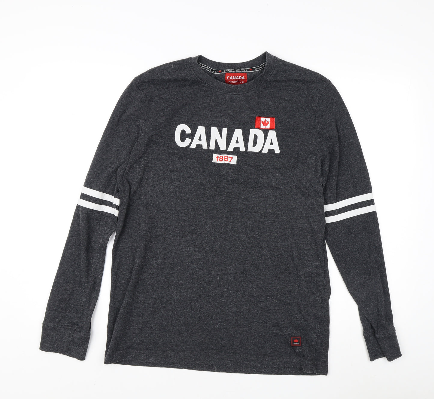 Canada Athletics Men's Grey Long Sleeve T-Shirt - L