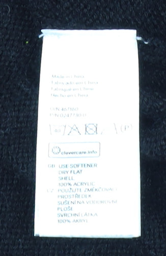 Women's Black Fox Animal Print Pullover Jumper XS