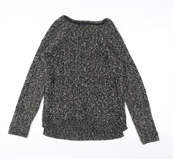 BASIC Women's Black M Cable-Knit Jumper