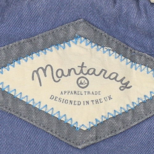 Mantaray Men's Blue XL Striped Polo Shirt - Cotton, Casual