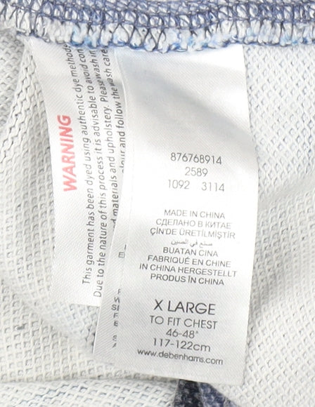 Mantaray Men's Blue XL Striped Polo Shirt - Cotton, Casual