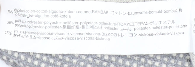 Zara Men's Grey Check T-Shirt Size L Crew Neck