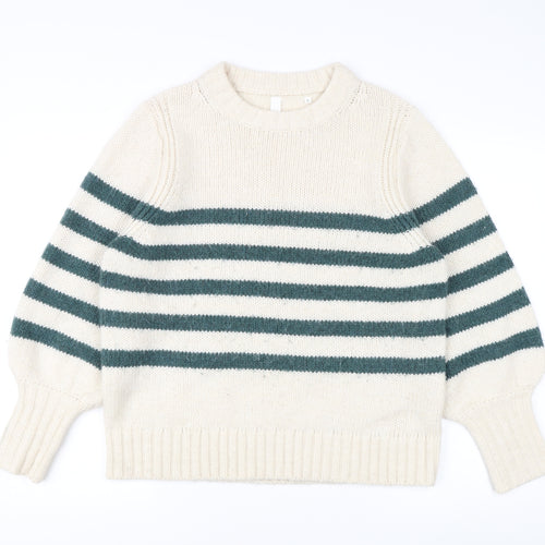 AND/OR Women's Multicoloured Striped Pullover Jumper