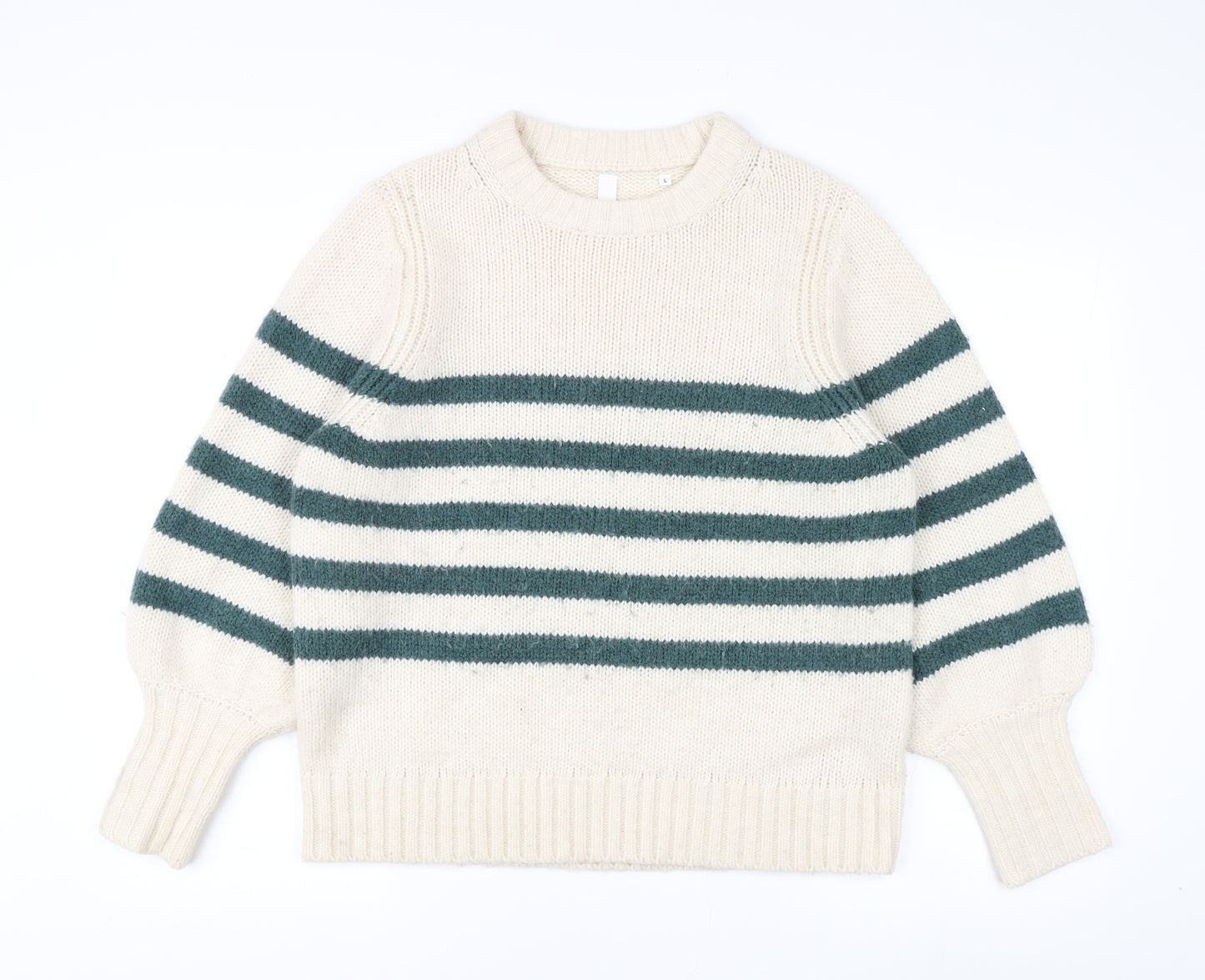 AND/OR Women's Multicoloured Striped Pullover Jumper