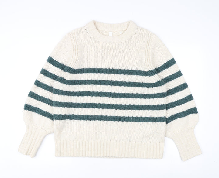 AND/OR Women's Multicoloured Striped Pullover Jumper