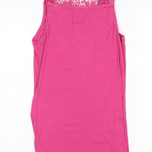 Fat Face Women's Pink Crochet Tank Size 14
