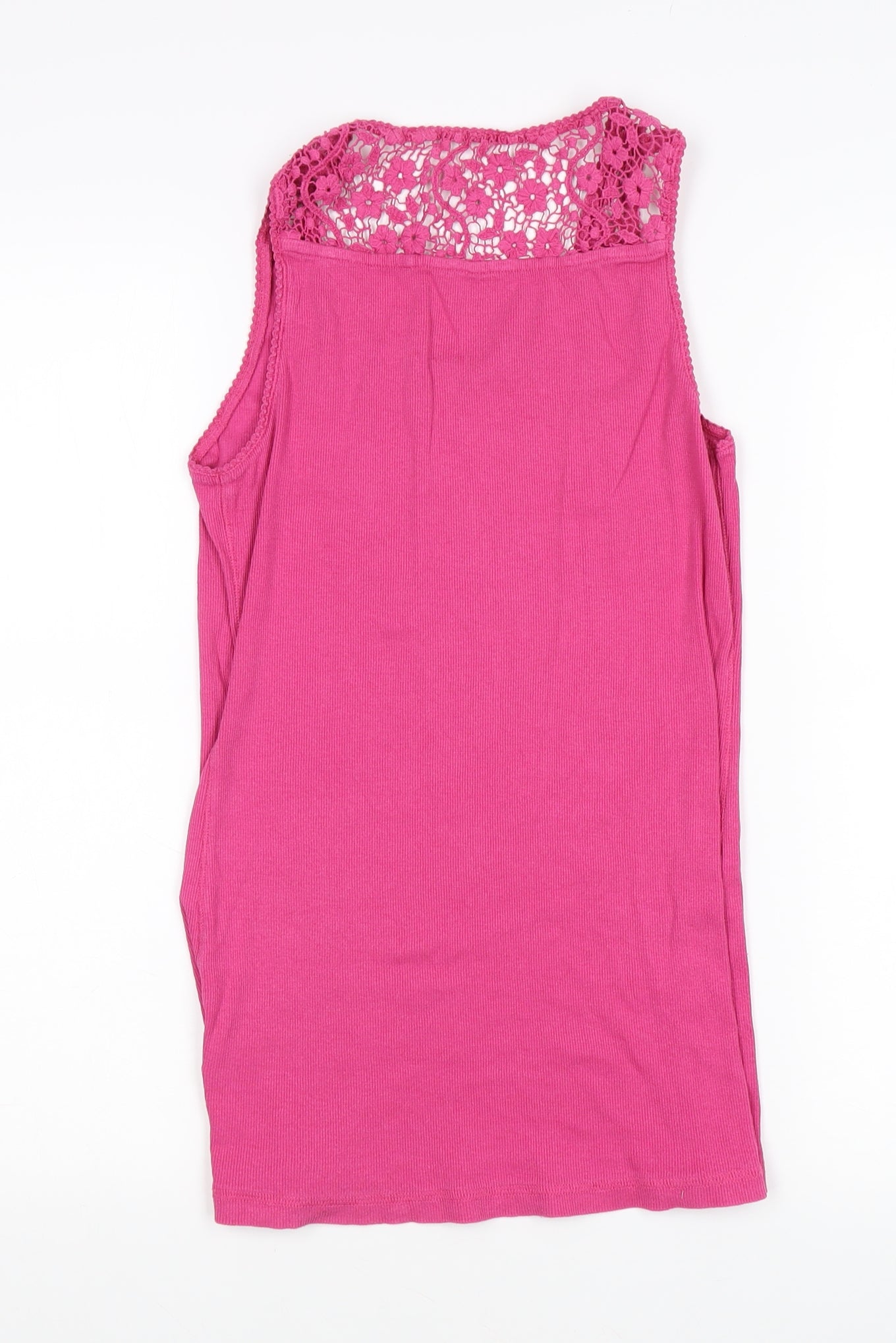 Fat Face Women's Pink Crochet Tank Size 14