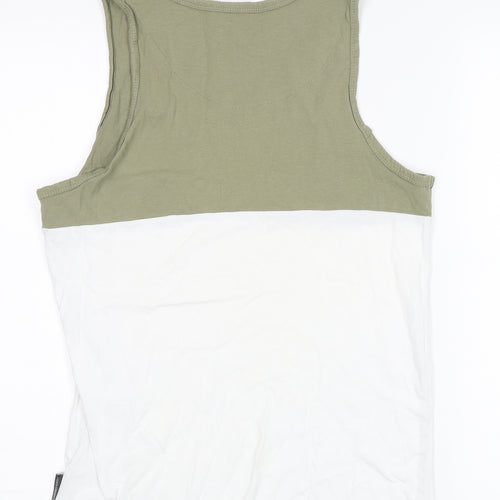 French Connection Women's Green White Tank Top Size M