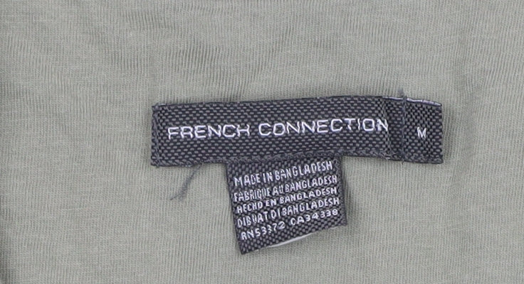 French Connection Women's Green White Tank Top Size M