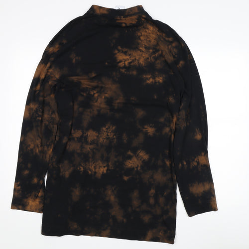 Collusion Women's Black Tie Dye T-Shirt, Size 4