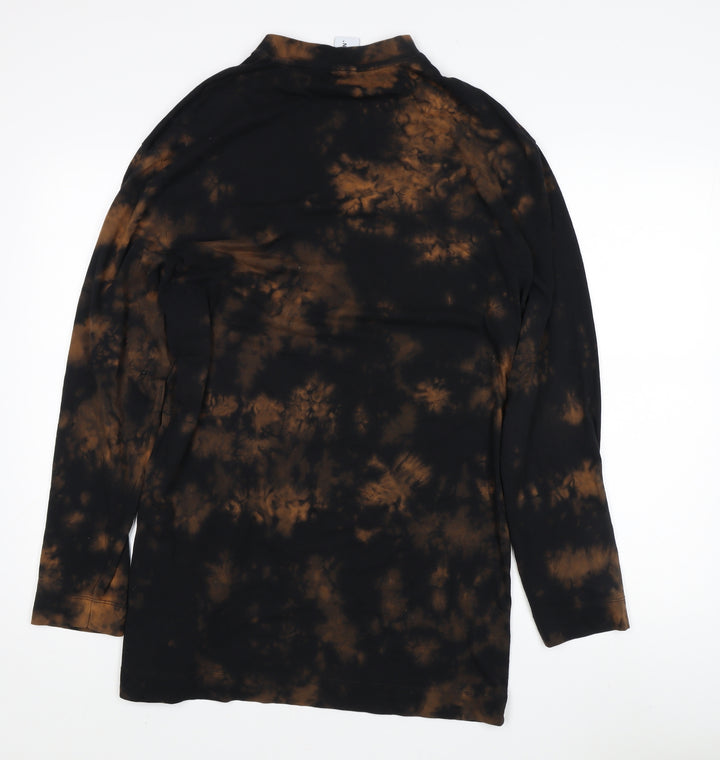 Collusion Women's Black Tie Dye T-Shirt, Size 4