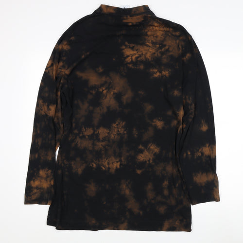 Collusion Women's Black Tie Dye T-Shirt, Size 4