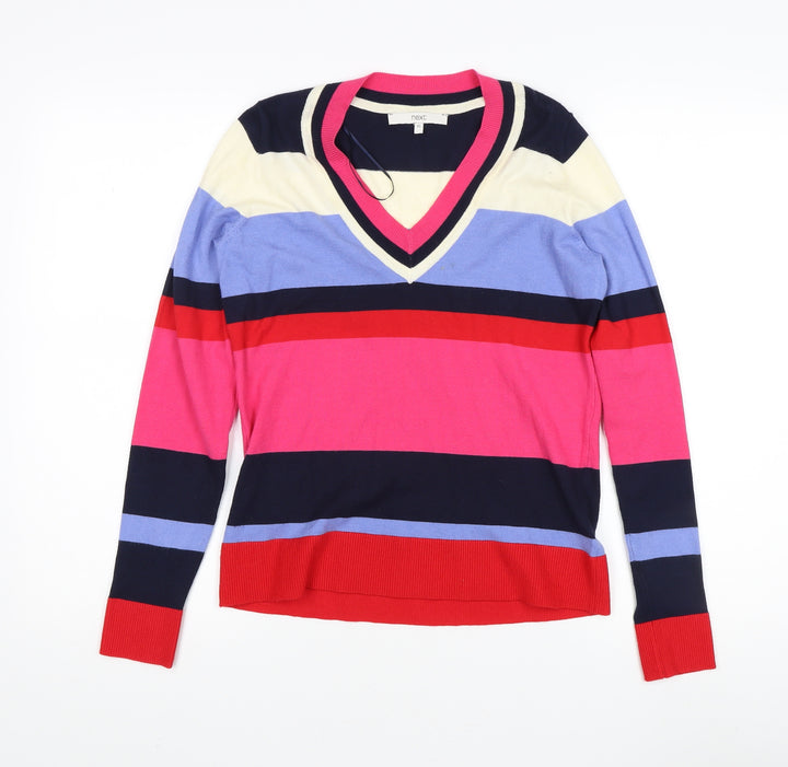 Next Women's Multicoloured Striped Pullover Jumper