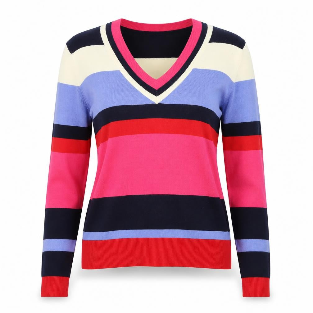 Front view of Next Women's Multicoloured Striped jumper