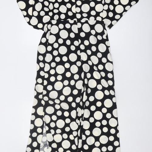 Zara Women’s Black Polka Dot Jumpsuit - Size S