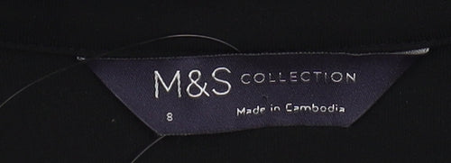 Marks & Spencer Women's Black Long Sleeve Dress Size 8