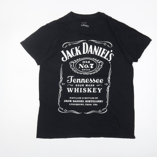 Jack Daniel's Men's Black Graphic T-Shirt, Size L
