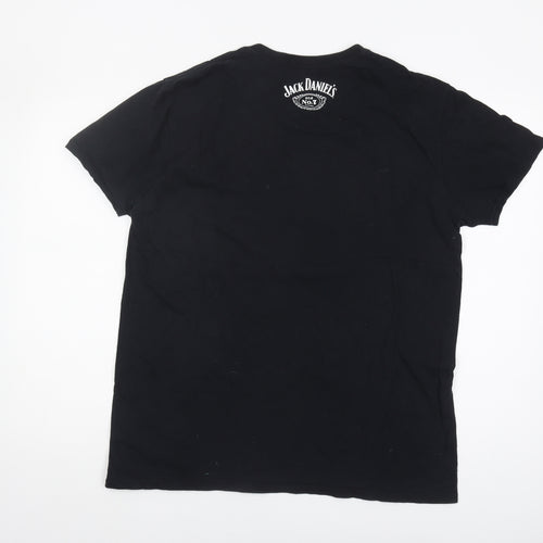 Jack Daniel's Men's Black Graphic T-Shirt, Size L