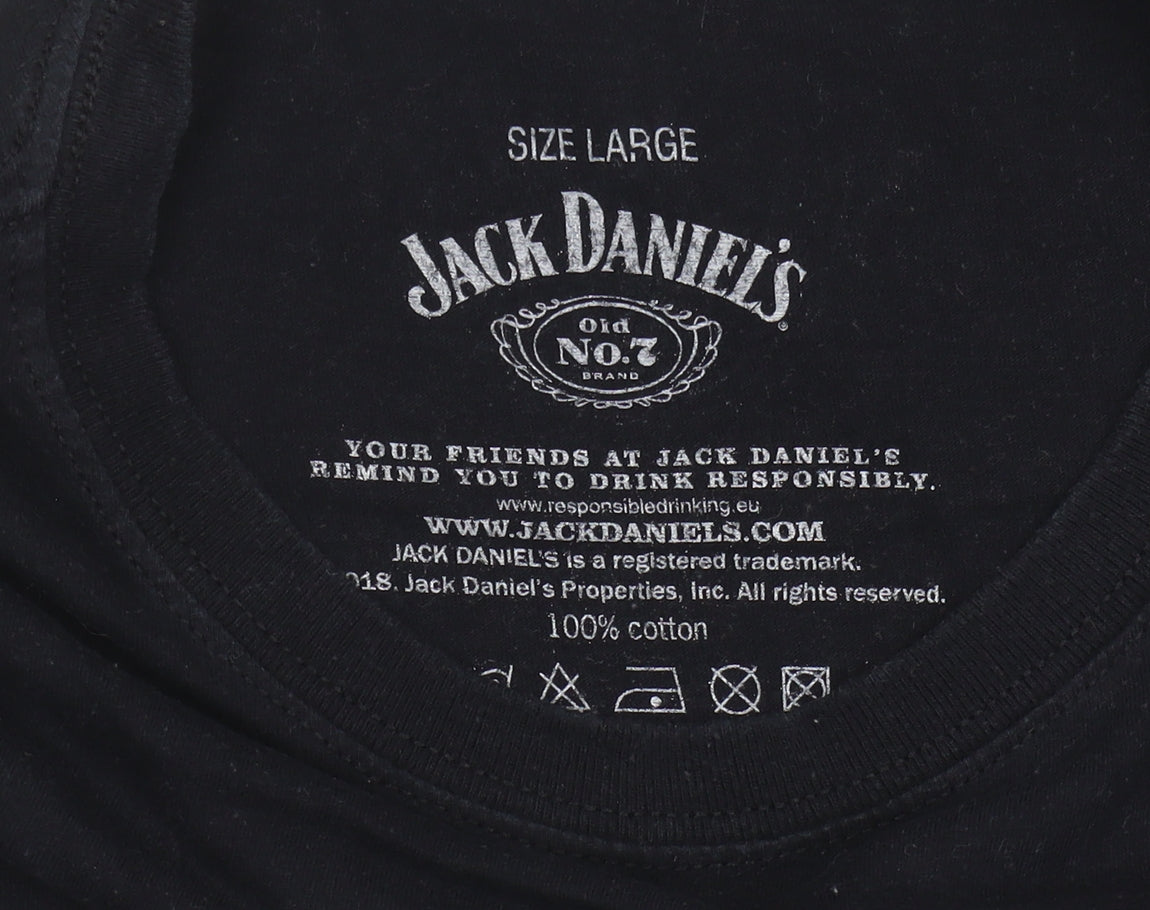 Jack Daniel's Men's Black Graphic T-Shirt, Size L