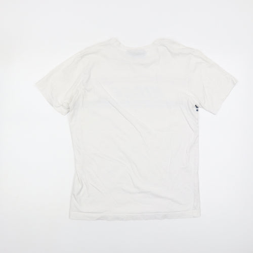 Nicce Men's White Graphic Print T-Shirt - Small