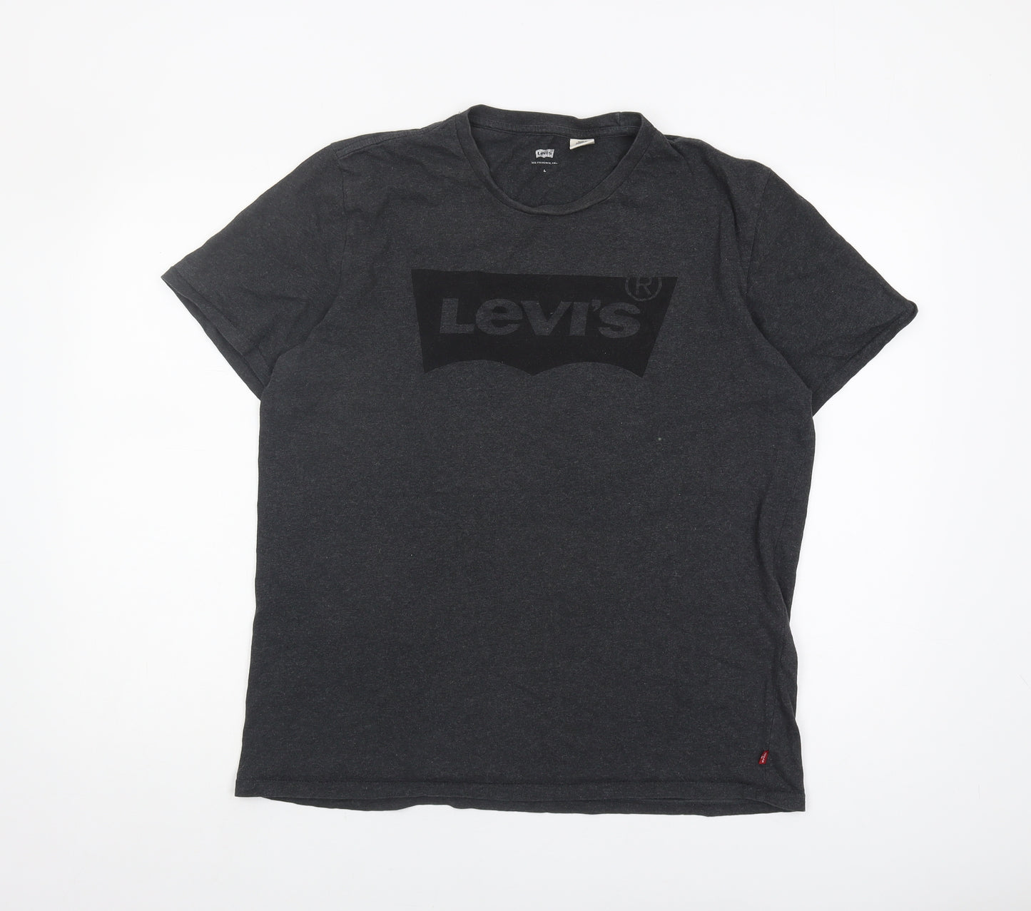 Levi's Men's Black Crew Neck Logo T-Shirt Size L
