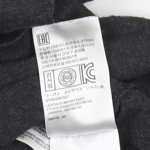 Levi's Men's Black Crew Neck Logo T-Shirt Size L