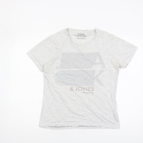Jack & Jones Unisex Grey T-Shirt M