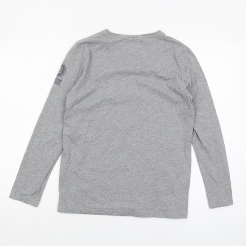 Barbour Boys Grey Long Sleeve T-Shirt XL, Casual Graphic Print