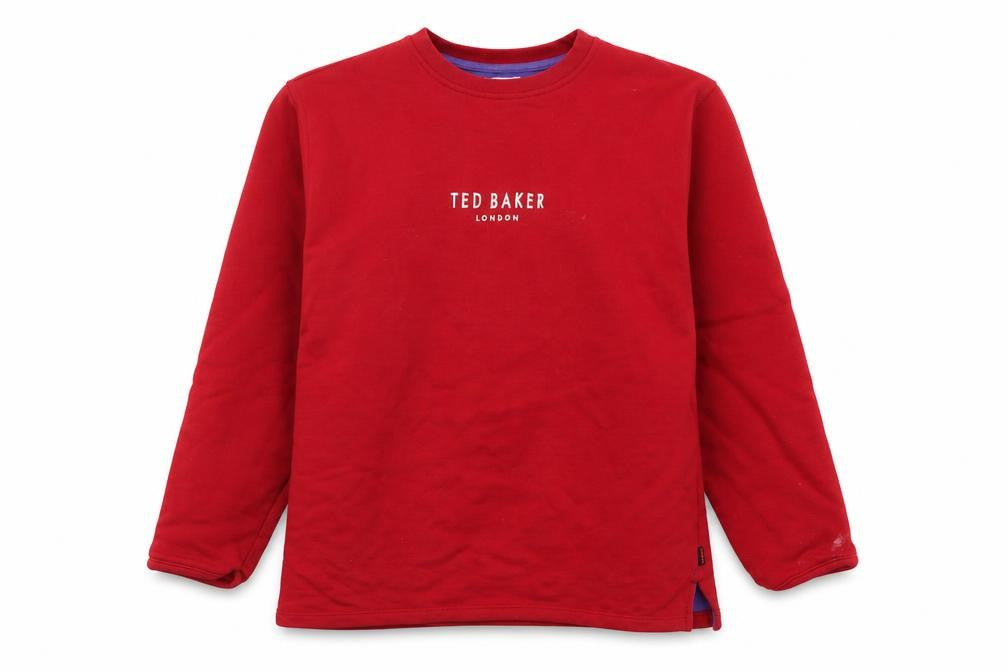 Front view of Ted Baker Women's Red Pullover Sweatshirt -, size 2