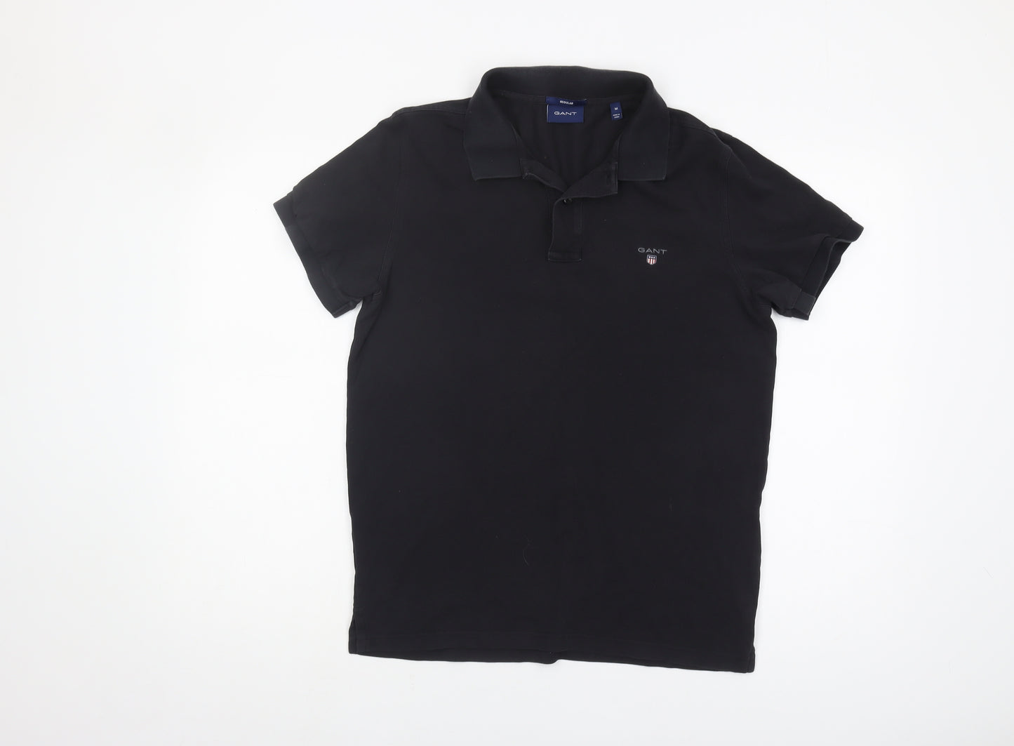 GANT Men's Black Polo Shirt M Regular Fit