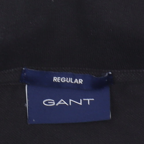 GANT Men's Black Polo Shirt M Regular Fit