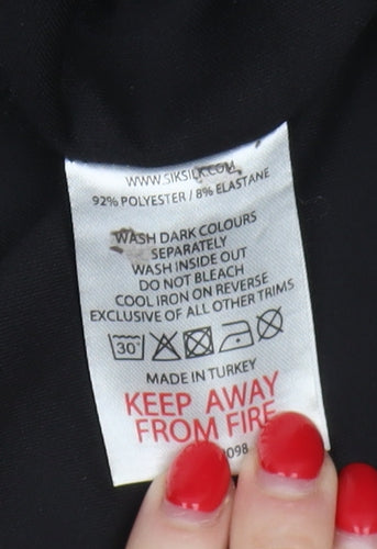 SikSilk Men's Black Pullover Hoodie XS Logo