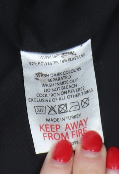 SikSilk Men's Black Pullover Hoodie XS Logo