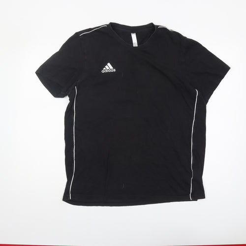 Adidas Men's Black Crew Neck T-Shirt - Size L