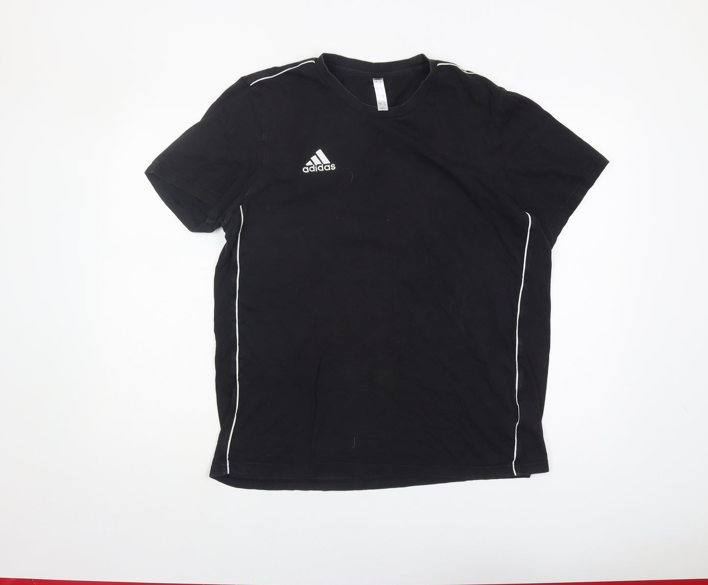 Adidas Men's Black Crew Neck T-Shirt - Size L