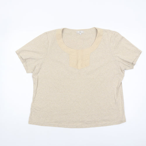 CC Women's Beige Short Sleeve T-Shirt XL