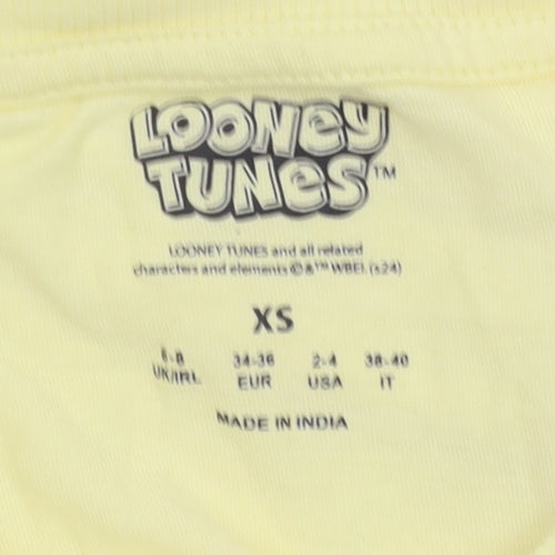 Looney Tunes Women's Yellow XS Bugs Bunny T-Shirt