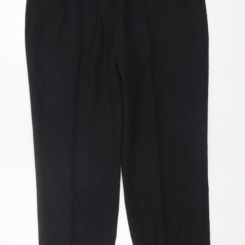 Marks and Spencer Women's Black Straight Trousers, Size 16