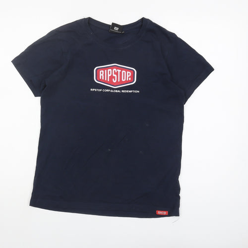 RIPSTOP Boys Blue Graphic T-Shirt 11-12 Years Regular Fit