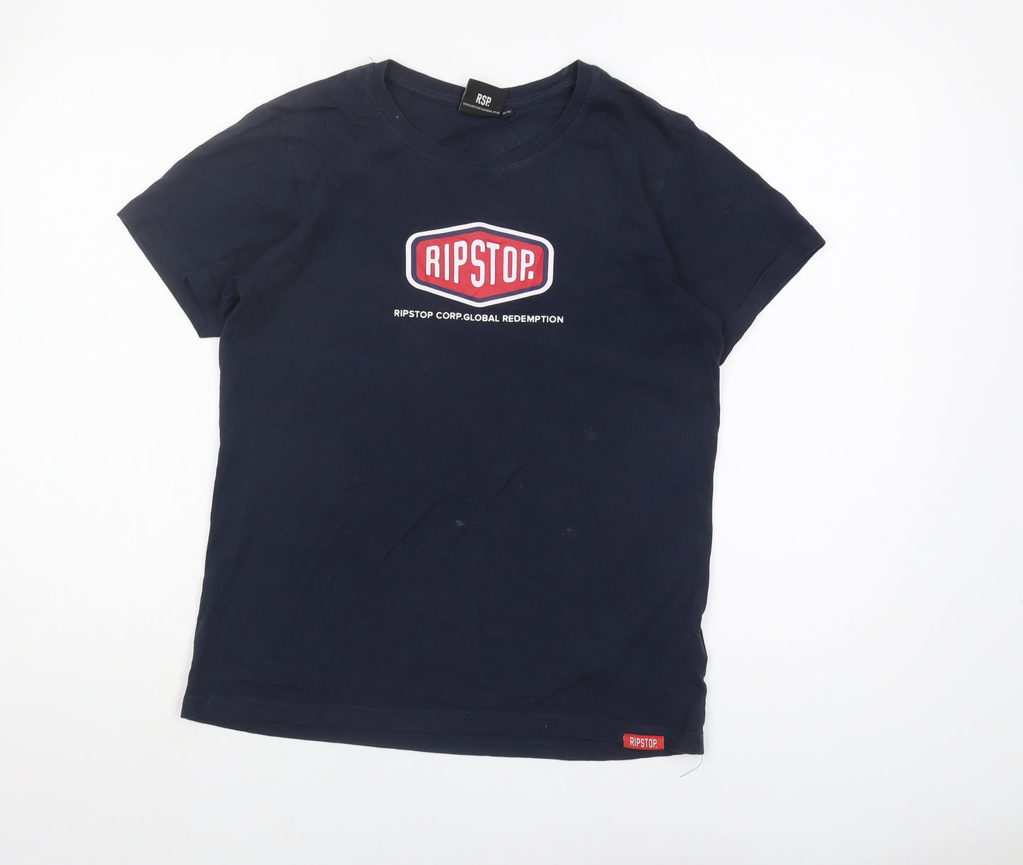 RIPSTOP Boys Blue Graphic T-Shirt 11-12 Years Regular Fit