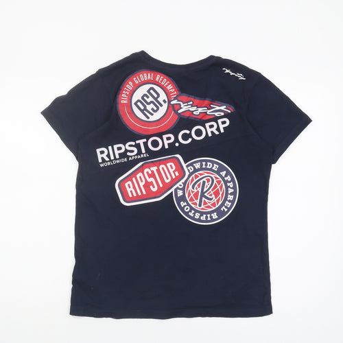 RIPSTOP Boys Blue Graphic T-Shirt 11-12 Years Regular Fit