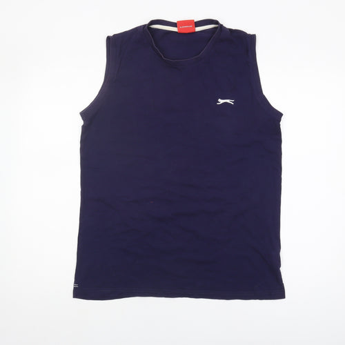 Slazenger Men's Blue Sleeveless T-Shirt - Medium
