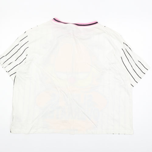 Garfield Odie Women's L T-Shirt Multicolour Ringer Top
